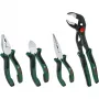 Bosch 4-Piece Pliers Set 1600A02W7K | Combination, Diagonal, Long Nose & Water Pump Pliers | Chrome Vanadium Steel | Green/Black Soft Grip