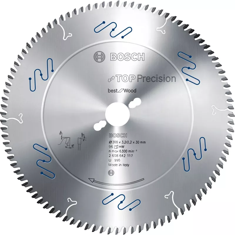 BOSCH POWERTOOLS Best for Wood Circular Saw Blade, Ø 250 mm, 40 Teeth, 30 mm Bore, for Table Saws