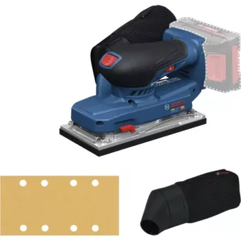 BOSCH POWERTOOLS Cordless Orbital Sander GSS 18V-18 Professional Solo, 18V (Blue/Black, without Battery and Charger, in L-BOXX)