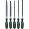 Bosch Power Tools 5-Piece File Set, 200 mm, Bastard Cut, Ergonomic Bi-Material Handles, Green/Black