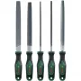 Bosch Power Tools 5-Piece File Set, 200 mm, Bastard Cut, Ergonomic Bi-Material Handles, Green/Black