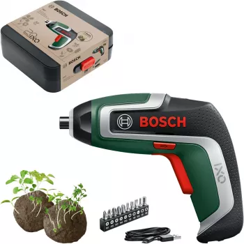 BOSCH Powertools IXO 7 Anniversary Set 3.6V Cordless Screwdriver (Green/Black, Li-Ion 2.0Ah, Bit Set, Seed Balls, Box)
