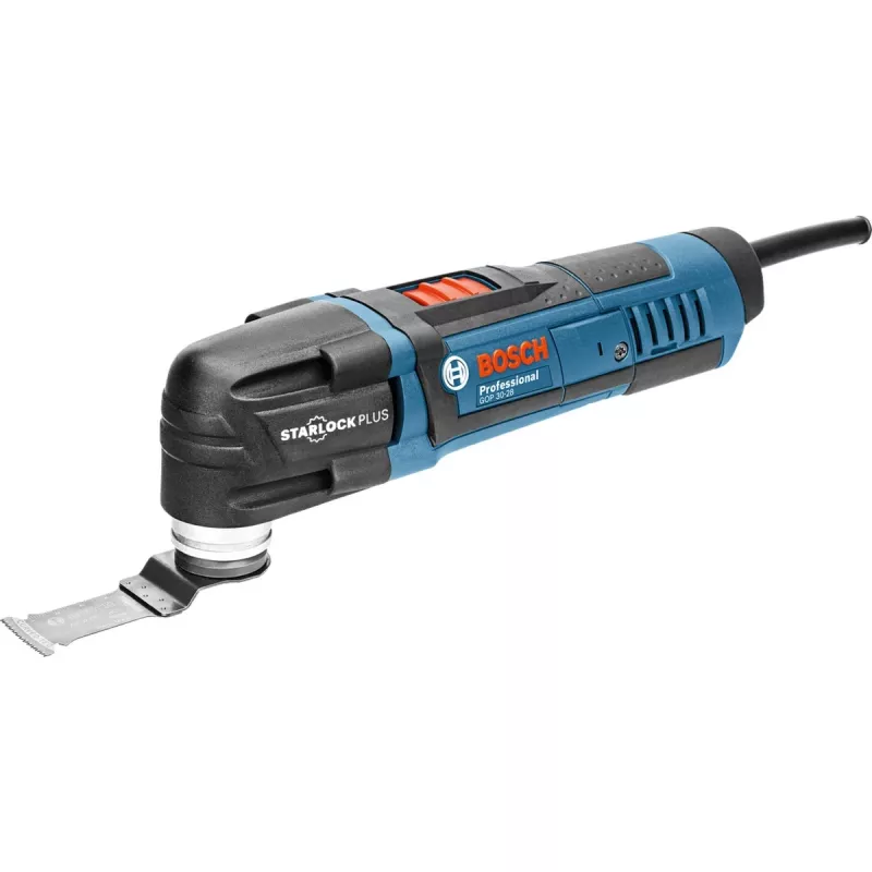 BOSCH POWERTOOLS Multi-Cutter GOP 30-28 Professional 300 W StarlockPlus Oscillating Tool with L-BOXX and Accessories (Blue/Black)