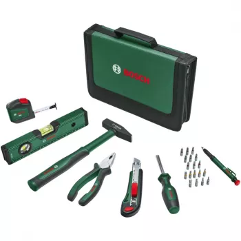 Bosch Universal Hand Tool Set, 25-Piece (Green, with Tool Bag)