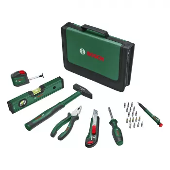 Bosch Universal Hand Tool Set, 25-Piece (Green, with Tool Bag)