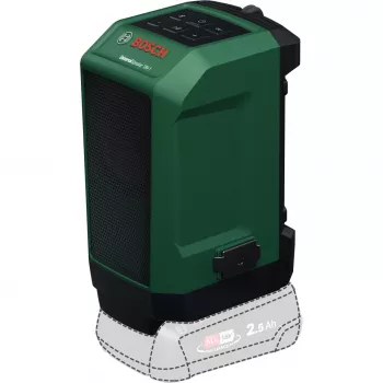 BOSCH POWERTOOLS UniversalSpeaker 18V-1 (Green/Black, Bluetooth, USB-C, Bare Tool, POWER FOR ALL ALLIANCE)