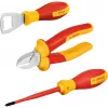 Bosch PRO 3-Piece Hand Tool Set in L-BOXX Mini (Combination Pliers, Water Pump Pliers, Utility Knife) Blue