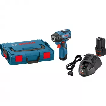 Bosch Professional GDS 12V-115 Cordless Impact Wrench with 2x 3.0Ah Li-Ion Batteries, L-BOXX