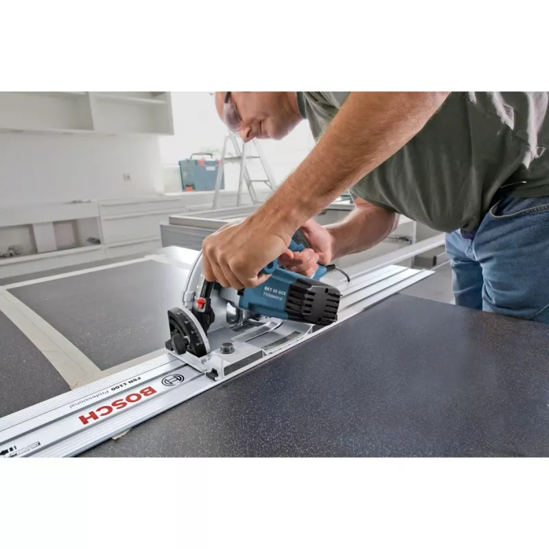 Bosch Professional GKT 55 GCE Plunge Saw with FSN 1400 Guide Rail, 1400 W, Blue, L-BOXX 374