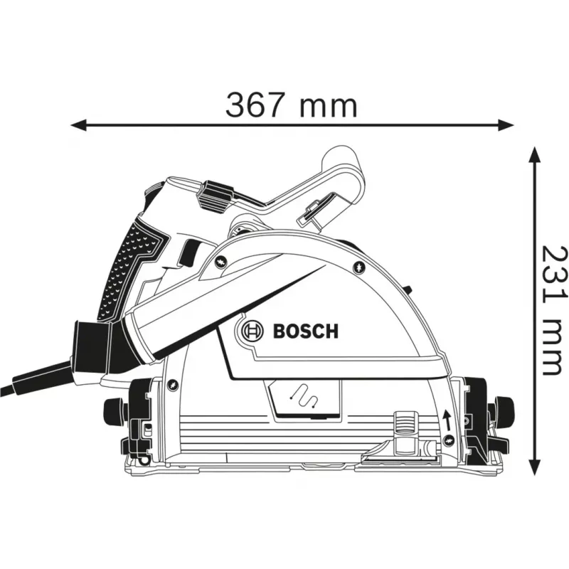 Bosch Professional GKT 55 GCE Plunge Saw with FSN 1400 Guide Rail, 1400 W, Blue, L-BOXX 374