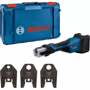 Bosch Professional GPT 18V-32 Cordless Press Tool (Bare Tool, 3 Standard SV Jaws, L-BOXX)