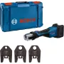 Bosch Professional GPT 18V-32 Cordless Press Tool (Bare Tool, 3 Standard SV Jaws, L-BOXX)