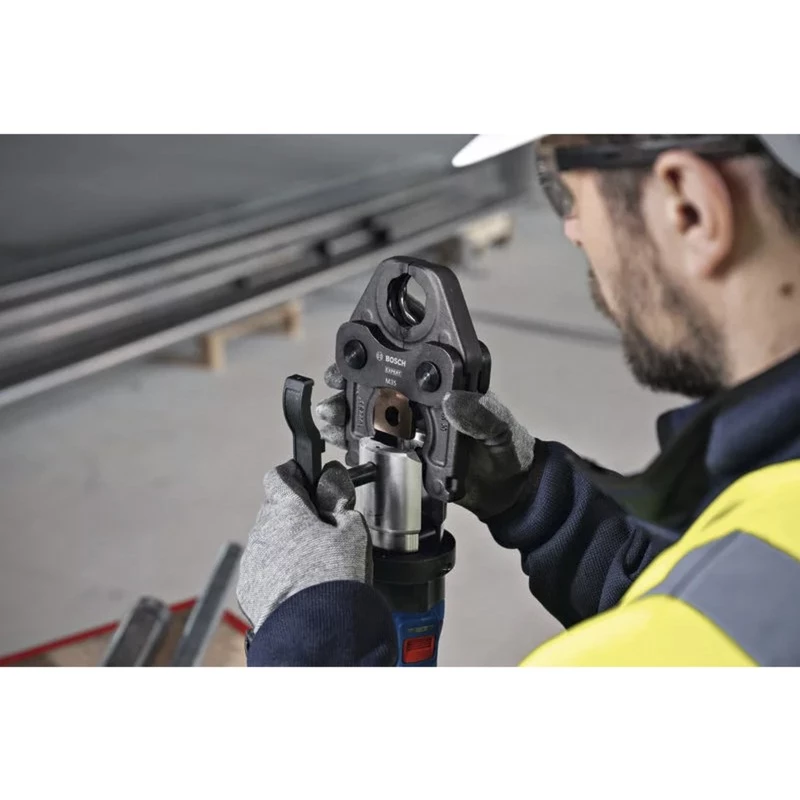 Bosch Professional GPT 18V-32 Cordless Pressing Tool Solo Kit TH with 3 Standard TH Pressing Jaws in L-BOXX (Without Battery and Charger)