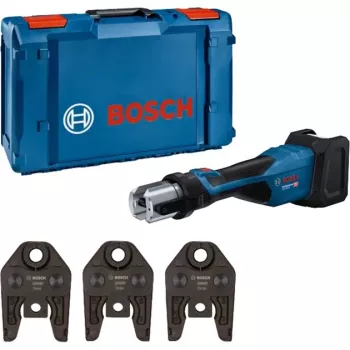 Bosch Professional GPT 18V-32 Cordless Pressing Tool Solo Kit TH with 3 Standard TH Pressing Jaws in L-BOXX (Without Battery and Charger)