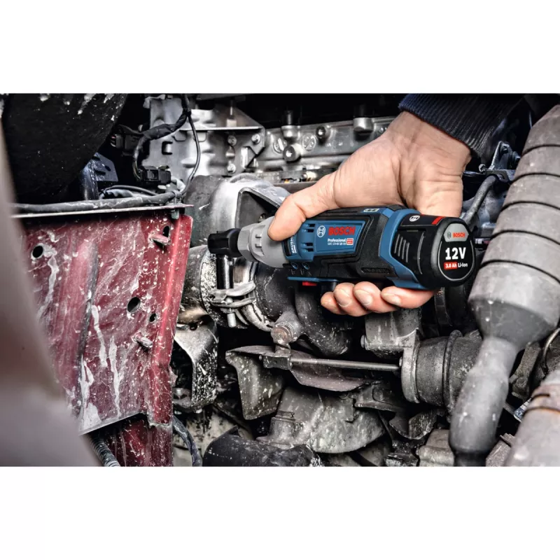 BOSCH Professional GRC 12V-60 3/8 SN Cordless Ratchet Wrench, 3/8 inch Drive, 60 Nm, 12V, Blue/Black (Bare Tool)