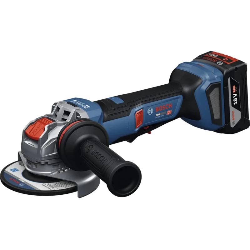 Bosch Professional GWX 18V-11PS Cordless Angle Grinder Solo, 18V, 125mm, X-LOCK, Blue/Black, without Battery and Charger