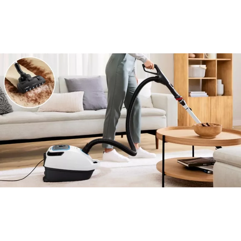 Bosch Serie 6 ProSilence Bagged Vacuum Cleaner BGB6SIL0L, Titanium Black, 600W, 4L Dust Bag, HEPA Filter, 66 dB(A)