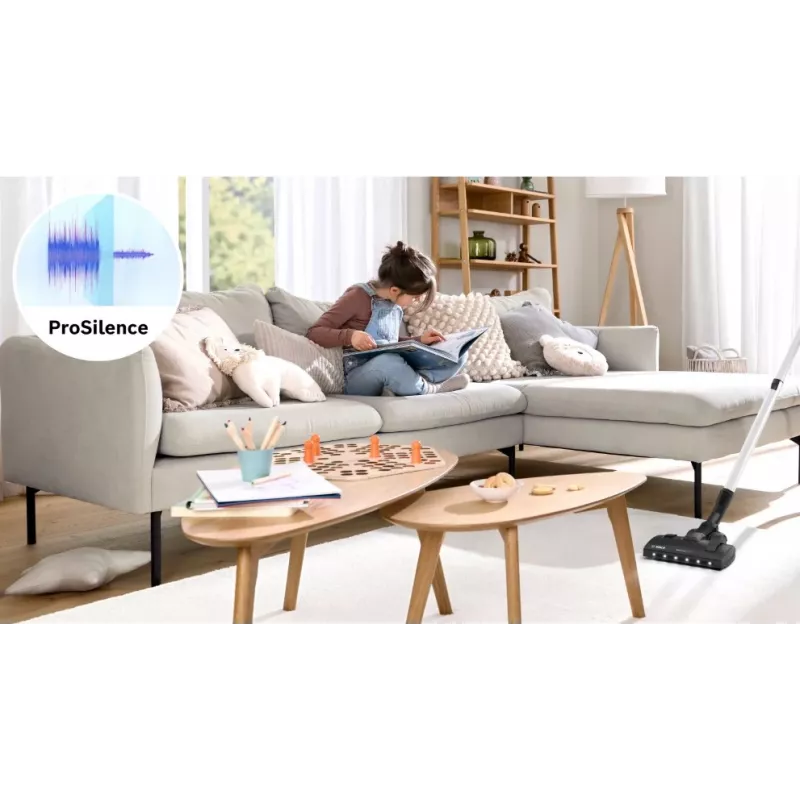 Bosch Serie 6 ProSilence Bagged Vacuum Cleaner BGB6SIL0L, Titanium Black, 600W, 4L Dust Bag, HEPA Filter, 66 dB(A)