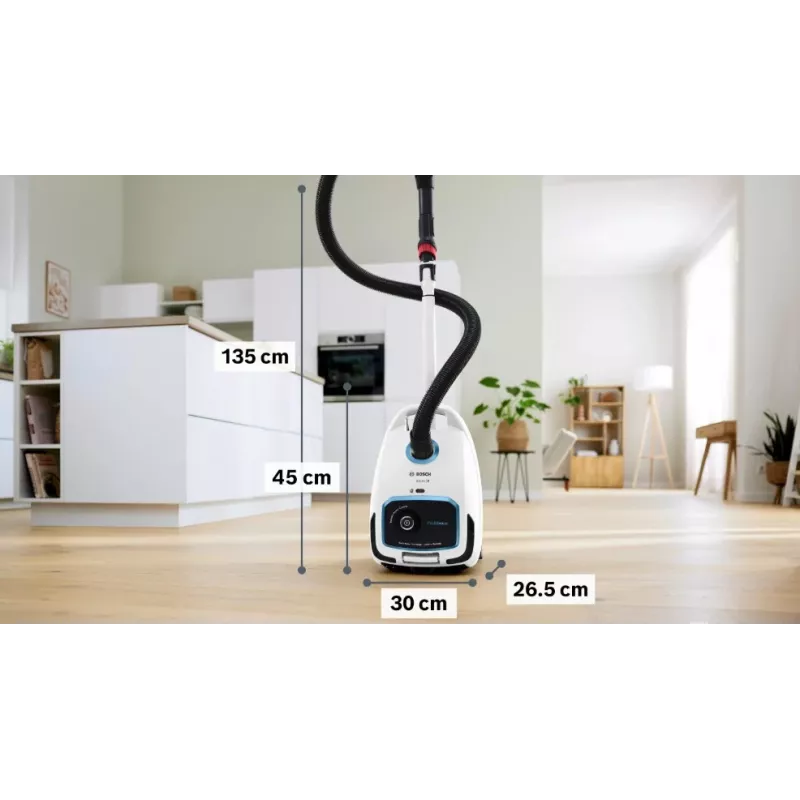 Bosch Serie 6 ProSilence Bagged Vacuum Cleaner BGB6SIL0L, Titanium Black, 600W, 4L Dust Bag, HEPA Filter, 66 dB(A)