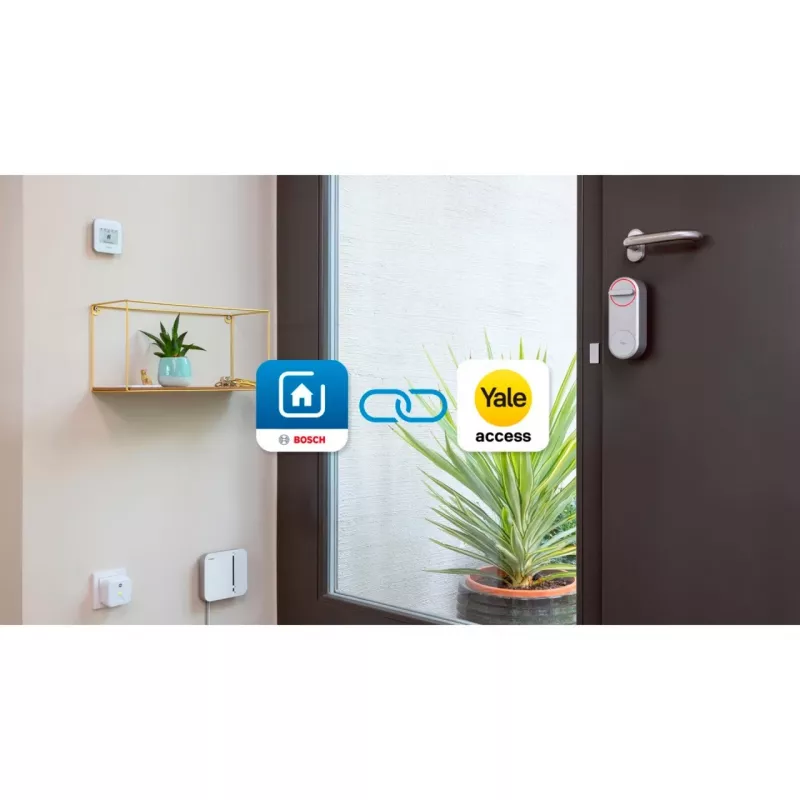 BOSCH SMARTHOME Smart Home Action Package Smart Closing (White, 1x Yale Linus Smart Lock, 1x Smart Home Controller)
