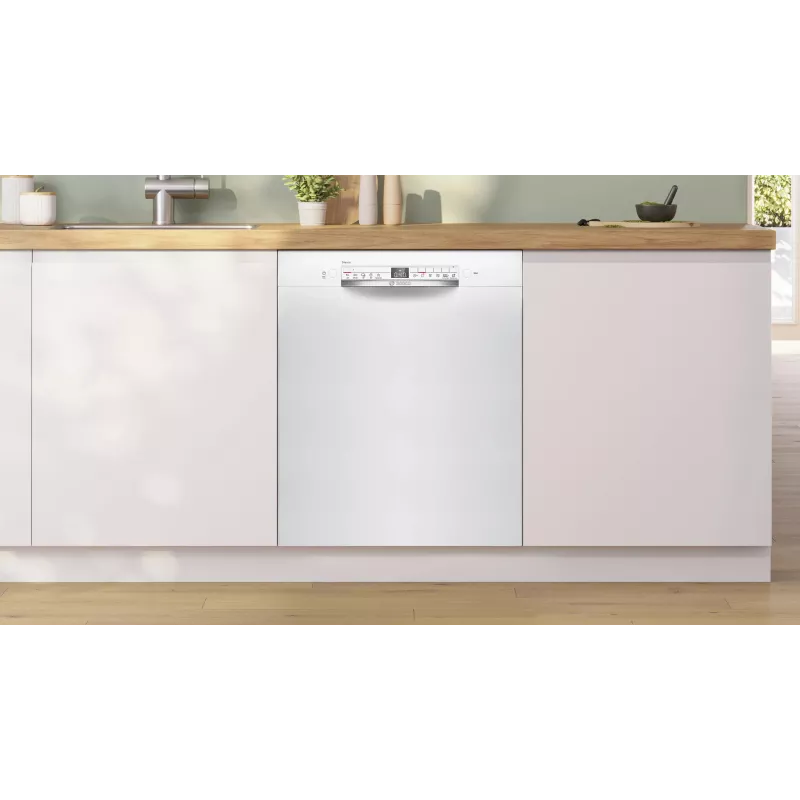 Bosch SMU2HTW08E Built-in Dishwasher, 60 cm, 13 Place Settings, 5 Programmes, Energy Class C, AquaStop, White