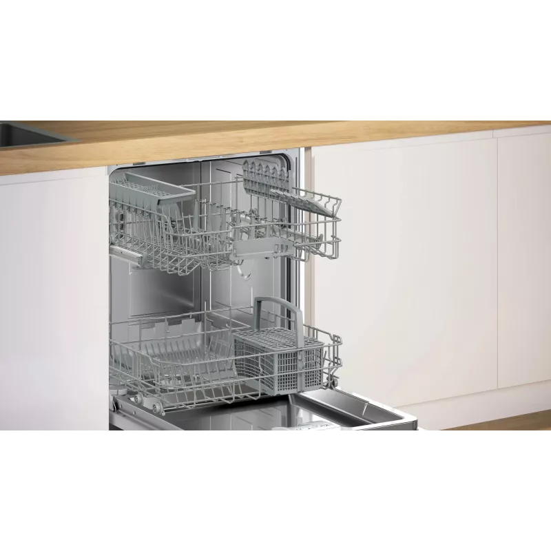 Bosch SMU2HTW08E Built-in Dishwasher, 60 cm, 13 Place Settings, 5 Programmes, Energy Class C, AquaStop, White