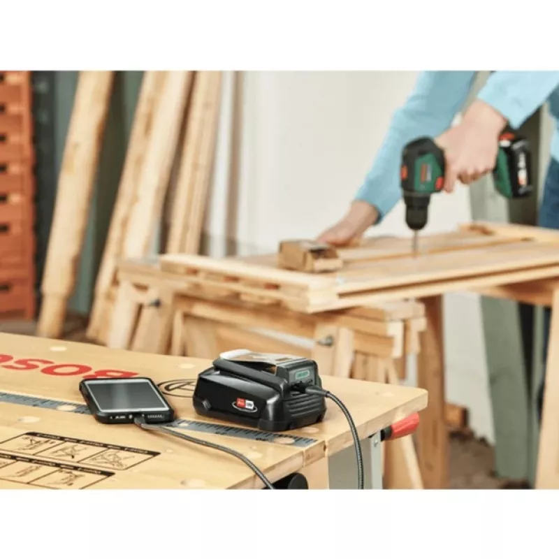 Bosch UniUSB 18V-15 Charger for 18V POWER FOR ALL Batteries with USB-C Port (1600A02WS1)