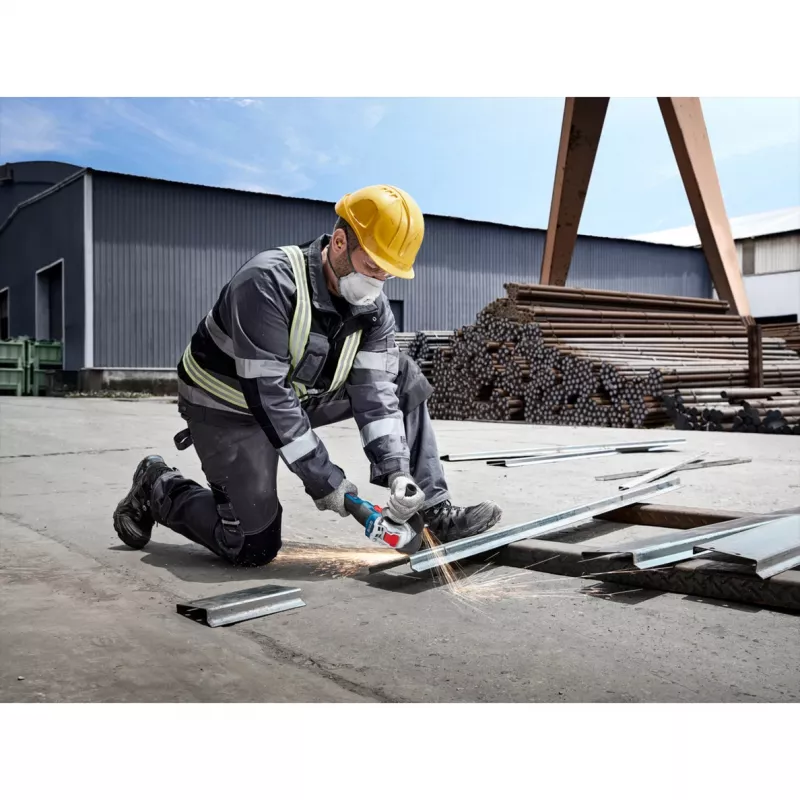 BOSCH X-LOCK Cordless Angle Grinder GWX 18V-8 Professional Solo, 18V, Blue/Black, 125 mm (Bare Tool)