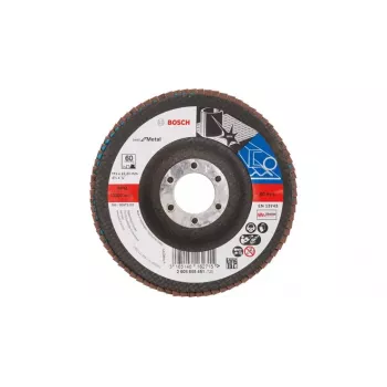 Bosch X571 Best for Metal Flap Disc, 115 mm x 22.23 mm, Zirconia Alumina, Grit 40, Conical, 80 m/s, 13,300 RPM, for Steel & Stainless Steel 2608607336