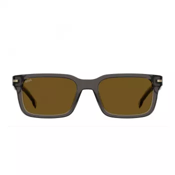 BOSS BOSS1628SKB7 Men's Rectangular Sunglasses Dark Havana Grey