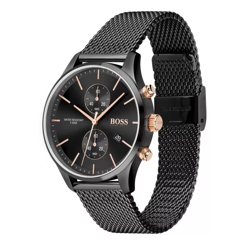 BOSS Hero Men's Quartz Chronograph Watch 1513811 42 mm Stainless Steel Blue Dial