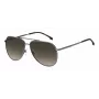 BOSS Man BOSS1447SKJ1G Rectangular Sunglasses - Black Acetate Frame, Grey Polycarbonate Lenses, UV400 Protection