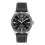 BOSS Men's Grand Prix Chronograph Watch 1513898 44mm Black Dial Leather Strap