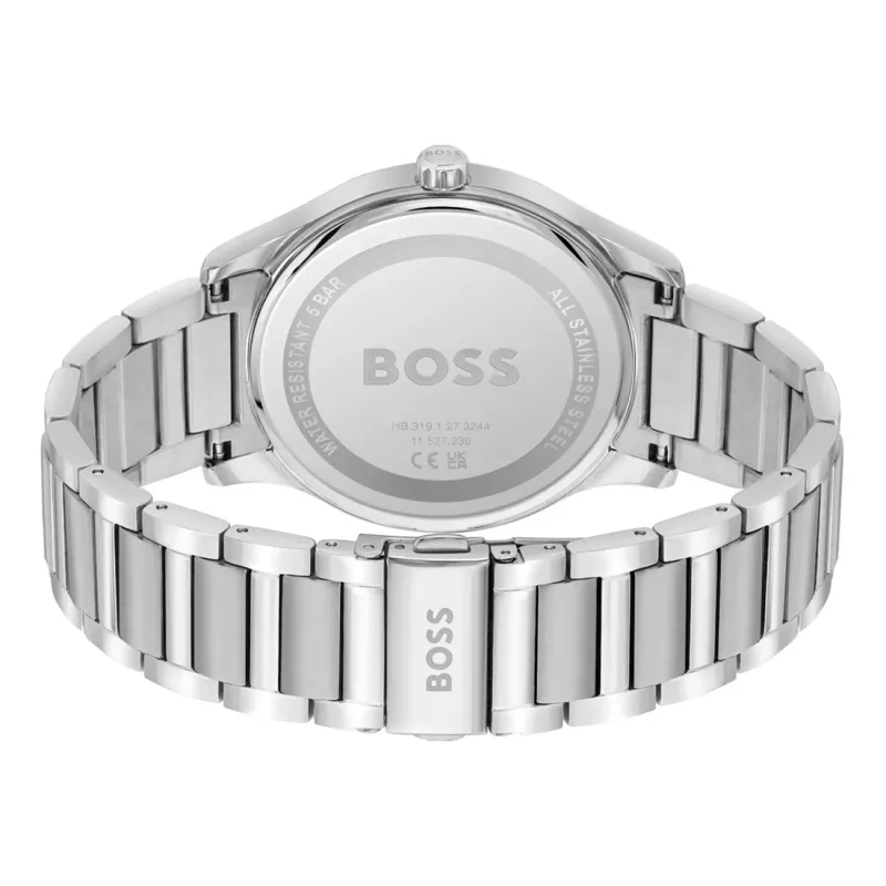 BOSS Men's Watch 1513979 Pilot Edition 43mm Blue Dial Brown Leather