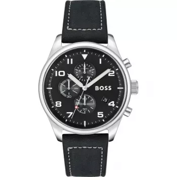 BOSS Men's Watch 1513987 44mm Stainless Steel Blue Dial Chronograph