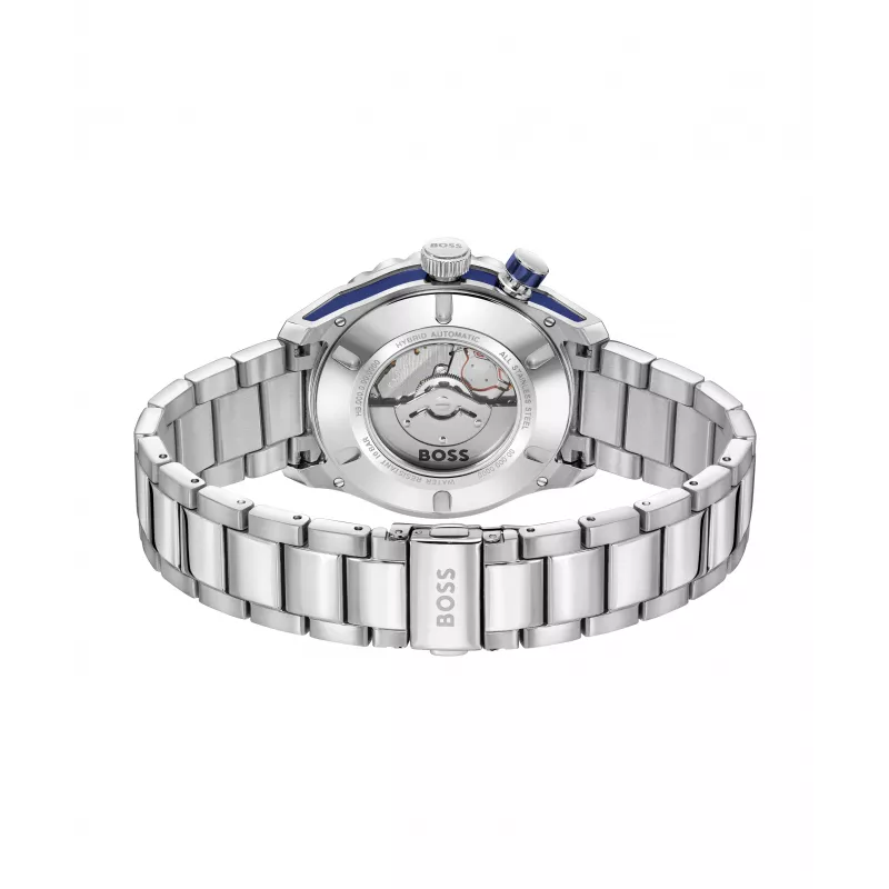 BOSS Men's Watch 1514177 42mm Stainless Steel Blue Dial Chronograph