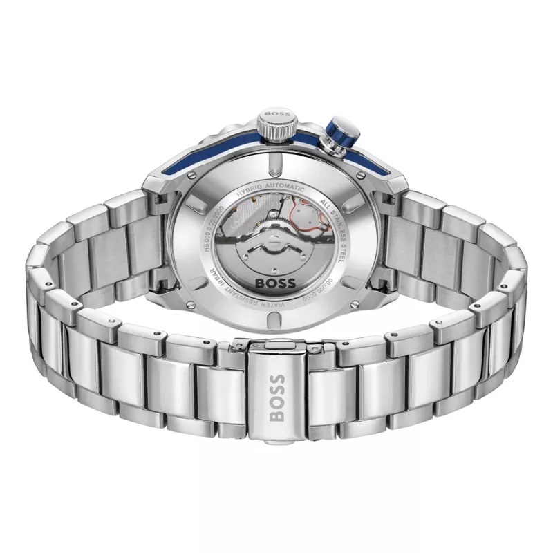 BOSS Men's Watch 1514212 42mm Stainless Steel Blue Dial Chronograph