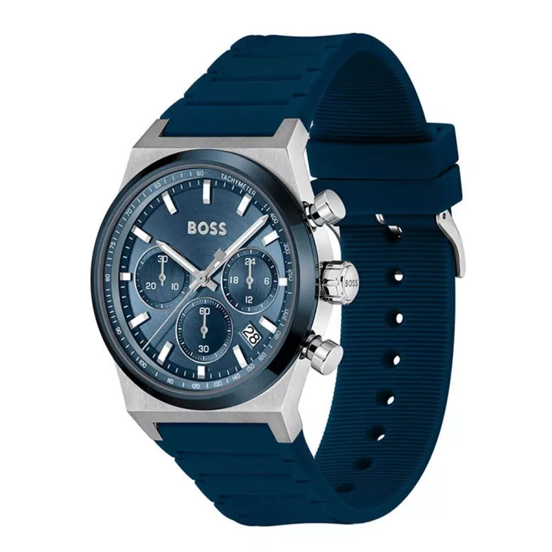 BOSS Men's Watch 1514243 41mm Stainless Steel Blue Dial Chronograph