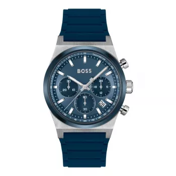 BOSS Men's Watch 1514243 41mm Stainless Steel Blue Dial Chronograph