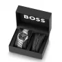 BOSS Men's Watch 1570180 41mm Stainless Steel Case Black Leather Strap Analog Quartz