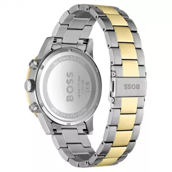 BOSS Skymaster Men's Quartz Chronograph Watch 1514163 44mm Blue Dial Stainless Steel Mesh