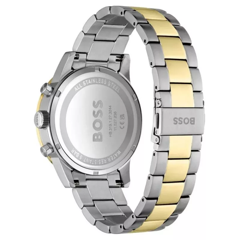 BOSS Skymaster Men's Quartz Chronograph Watch 1514163 44mm Blue Dial Stainless Steel Mesh