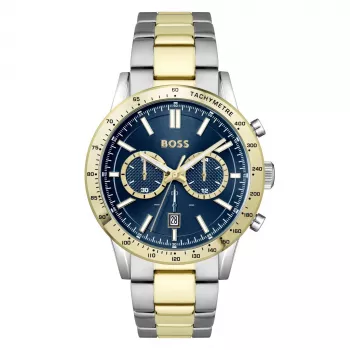 BOSS Skymaster Men's Quartz Chronograph Watch 1514163 44mm Blue Dial Stainless Steel Mesh