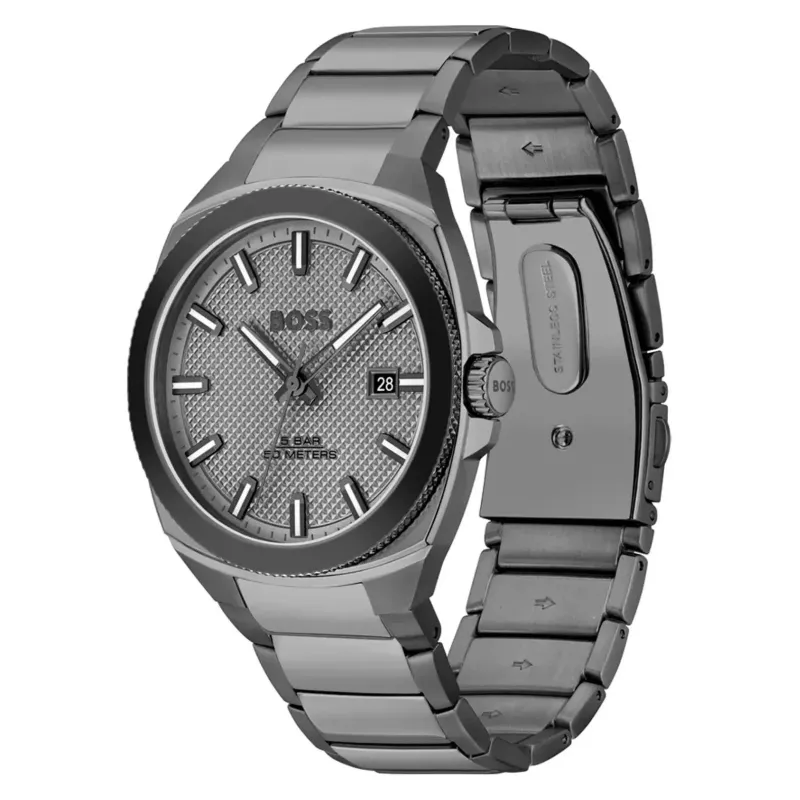 BOSS Skymaster Men's Quartz Watch 1514137 41mm Blue Dial Stainless Steel Mesh