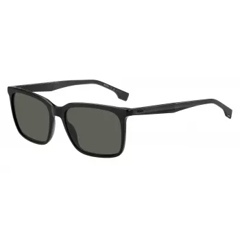 BOSS Sunglasses BOSS1579S807 Men's Square Acetate Black Frame Grey Lens 57/17/145 mm
