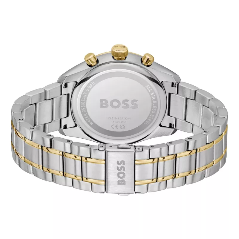 BOSS Velocity Men's Quartz Chronograph Watch 1514227 44mm Black Silicone