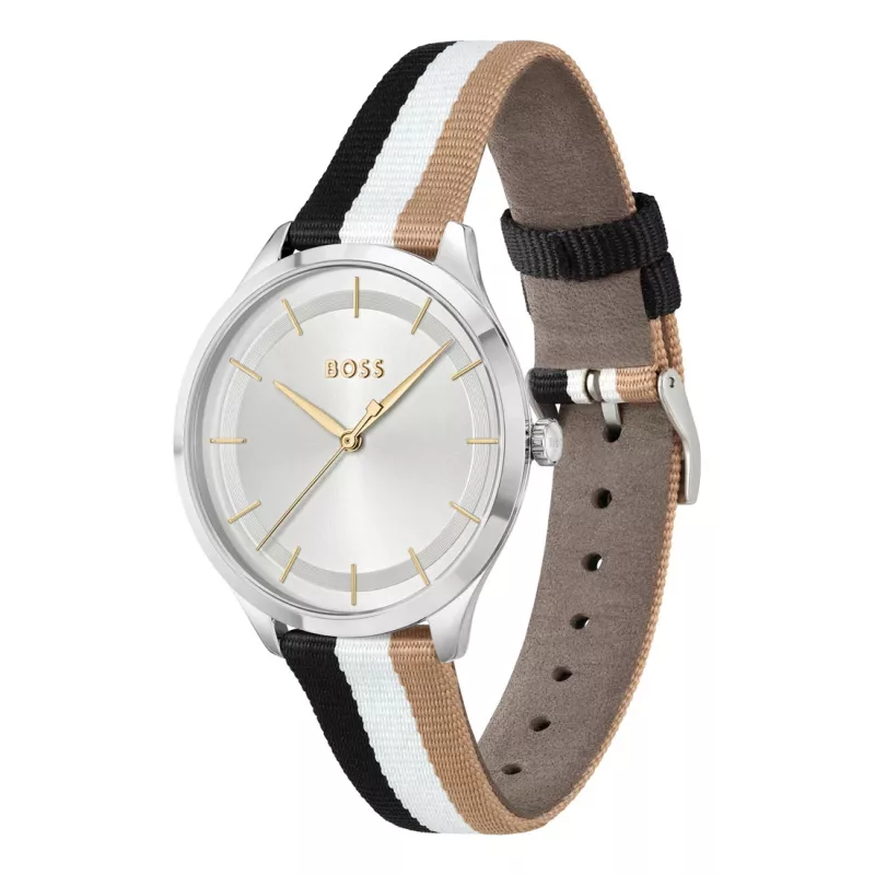 BOSS Women's 1502694 Quartz Analog Watch 35mm Silver Stainless Steel Mesh