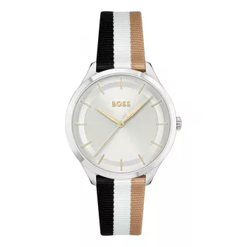 BOSS Women's 1502694 Quartz Analog Watch 35mm Silver Stainless Steel Mesh