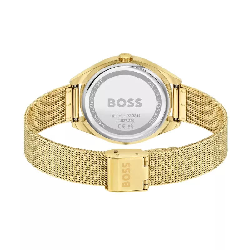 BOSS Women's Purity Quartz Watch 1502669 37mm Silver Stainless Steel Mesh