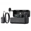 BOYA BOYAMIC 2-02 Wireless Microphone System 2.4GHz, AI-Powered Noise Cancellation, 2 Receivers + 1 Transmitter (USB-C) Black